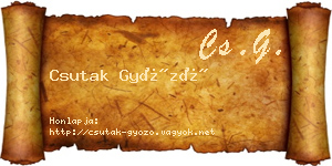 Csutak Győző névjegykártya